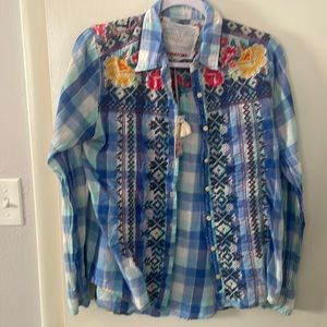 Johnny was embroidered Button Down shirt never worn with tags